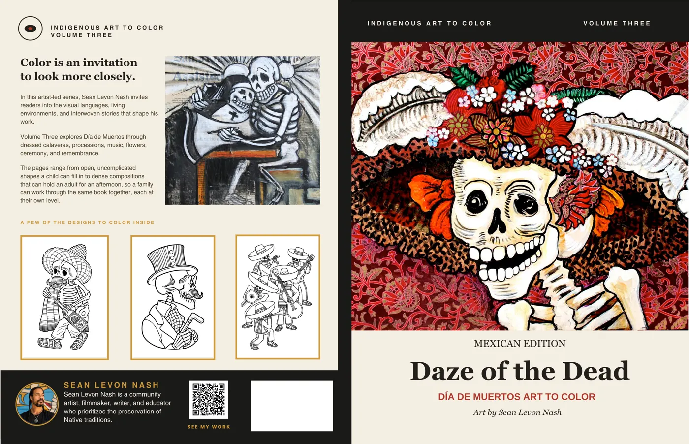 The Daze of the Dead cover wrap in the series design, with a skeleton in a flowered hat on the front.
